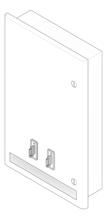 3D Documentation Image of SanitaryDispenser Recessed ASI Profile
