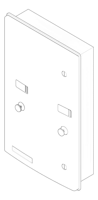 3D Documentation Image of SanitaryDispenser Recessed ASI Roval