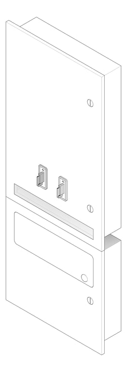 3D Documentation Image of SanitaryDispenser Recessed ASI SanitaryDisposal