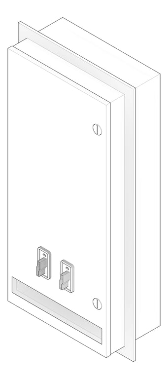 3D Documentation Image of SanitaryDispenser SemiRecessed ASI