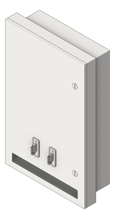 Image of SanitaryDispenser SemiRecessed ASI Dual