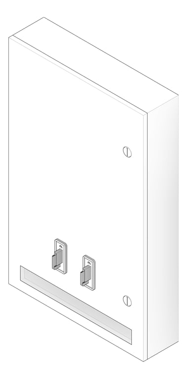 3D Documentation Image of SanitaryDispenser SurfaceMount ASI