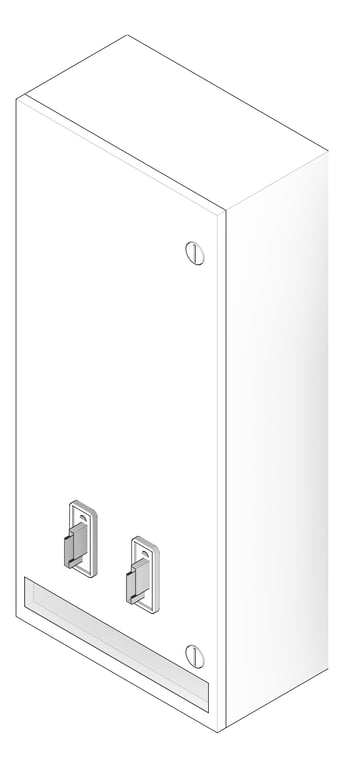 3D Documentation Image of SanitaryDispenser SurfaceMount ASI HighCapacity