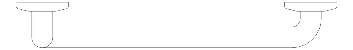 Plan Image of GrabBar 90Deg ASI SnapFlange 1.25InchDia LH