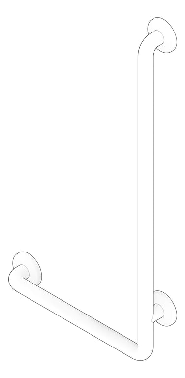 3D Documentation Image of GrabBar 90Deg ASI SnapFlange 1.25InchDia RH
