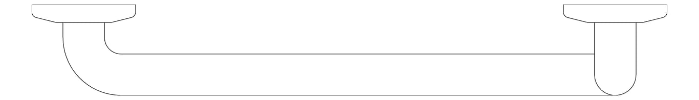 Plan Image of GrabBar 90Deg ASI SnapFlange 1.25InchDia RH