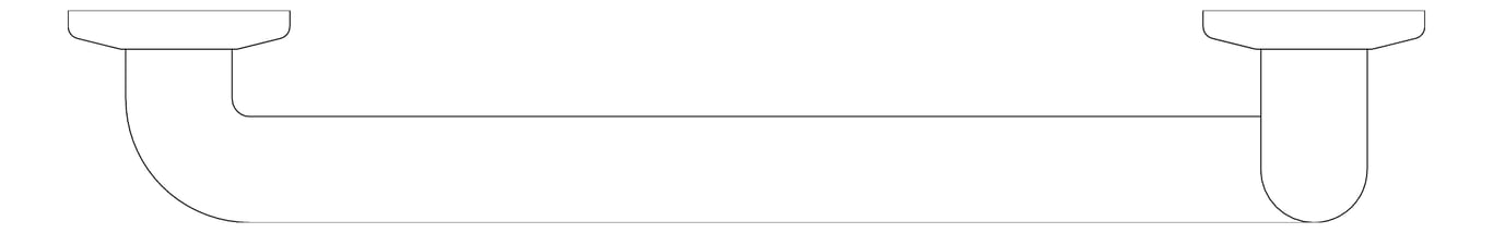 Plan Image of GrabBar 90Deg ASI SnapFlange 1.5InDia RH