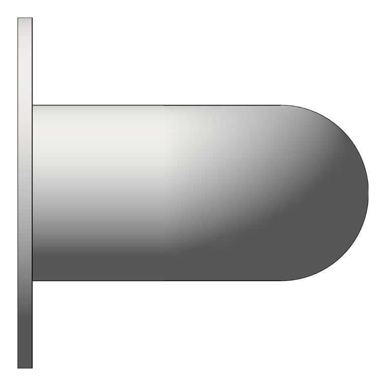 Left Image of GrabBar Straight ASI ExposedFlange 1.5InchDia Horizontal