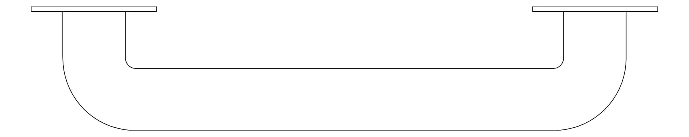 Plan Image of GrabBar Straight ASI ExposedFlange 1.5InchDia Horizontal