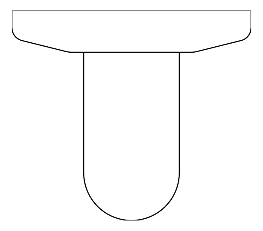 Plan Image of GrabBar Straight ASI SnapFlange 1.25InchDia Vertical