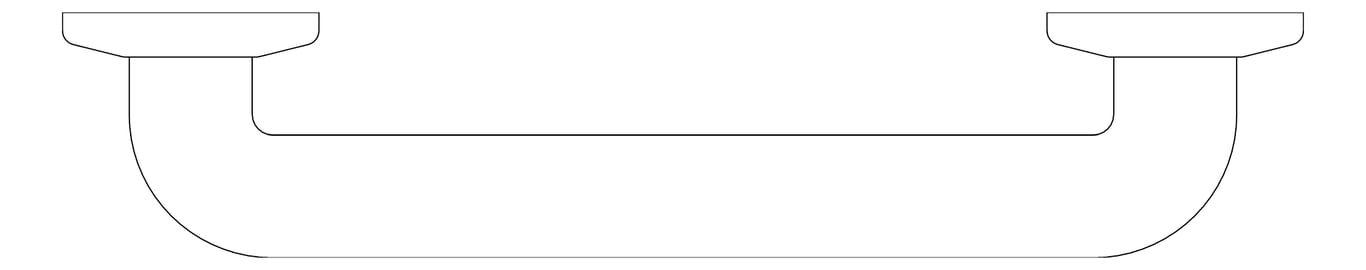 Plan Image of GrabBar Straight ASI SnapFlange 1.5InDia Horizontal