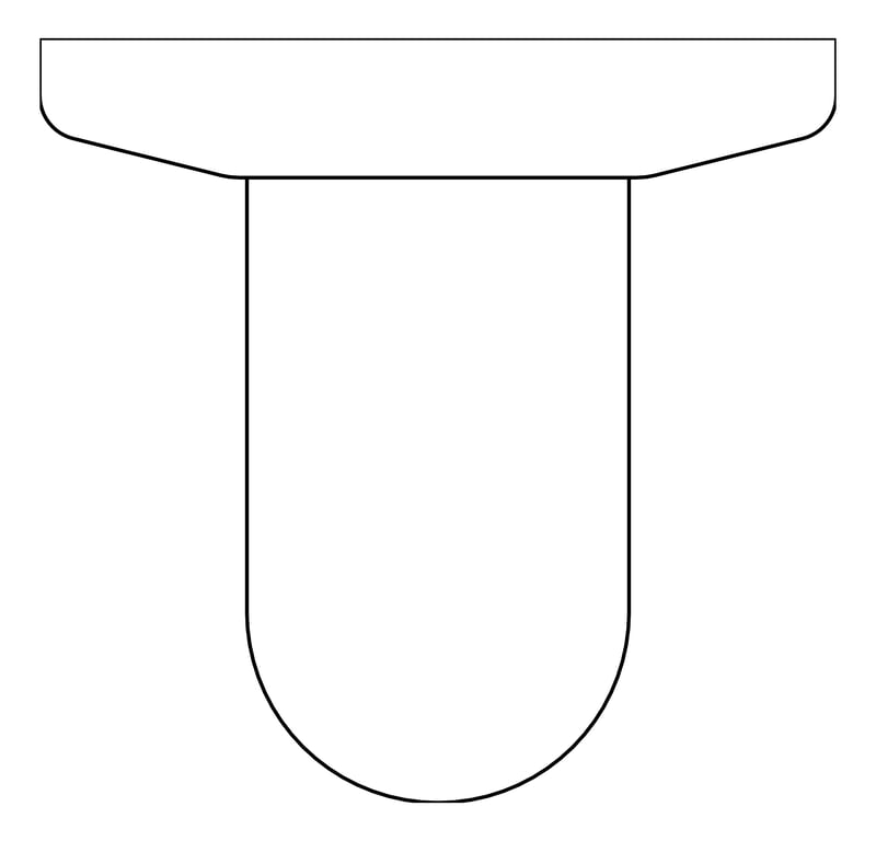 Plan Image of GrabBar Straight ASI SnapFlange 1.5InDia Vertical