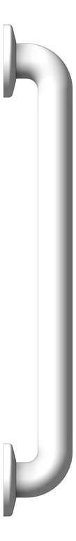 Left Image of GrabBar Straight ASI SnapFlange AntimicrobialWhite 1.5InchDia Vertical