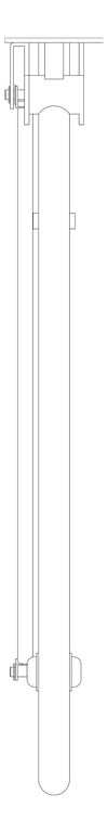 Plan Image of GrabBar SwingUp ASI ExposedFlange 1.25InchDia SupportLeg