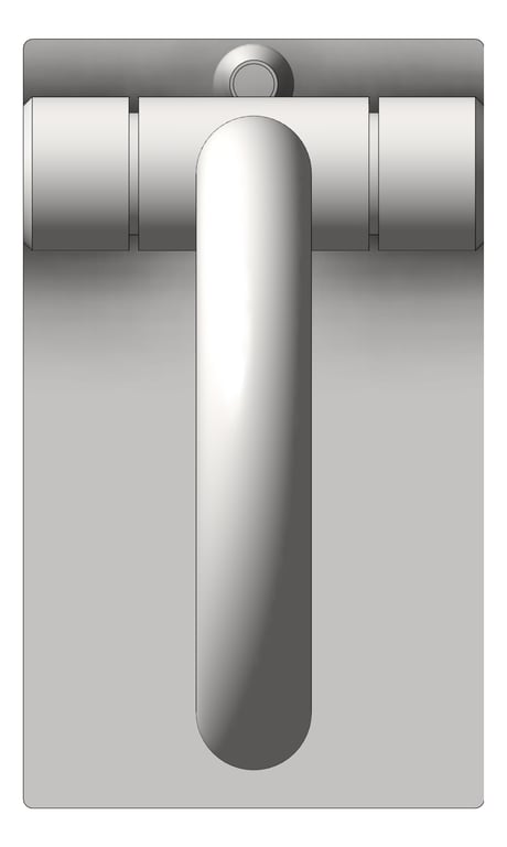 Front Image of GrabBar SwingUp ASI ExposedFlange 1.5InchDia FrictionHinge