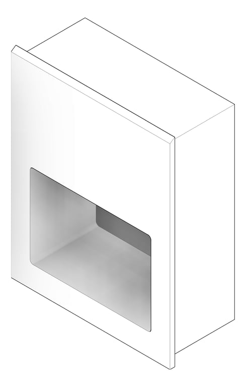 3D Documentation Image of HandDryer Recessed ASI SafeDri