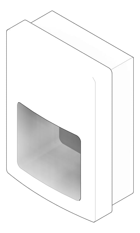 3D Documentation Image of HandDryer SemiRecessed ASI Roval