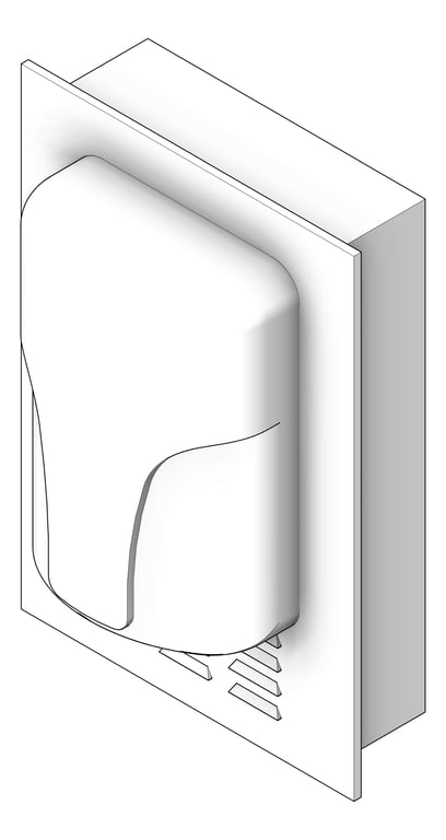 Image of HandDryer SemiRecessed ASI TurboDri