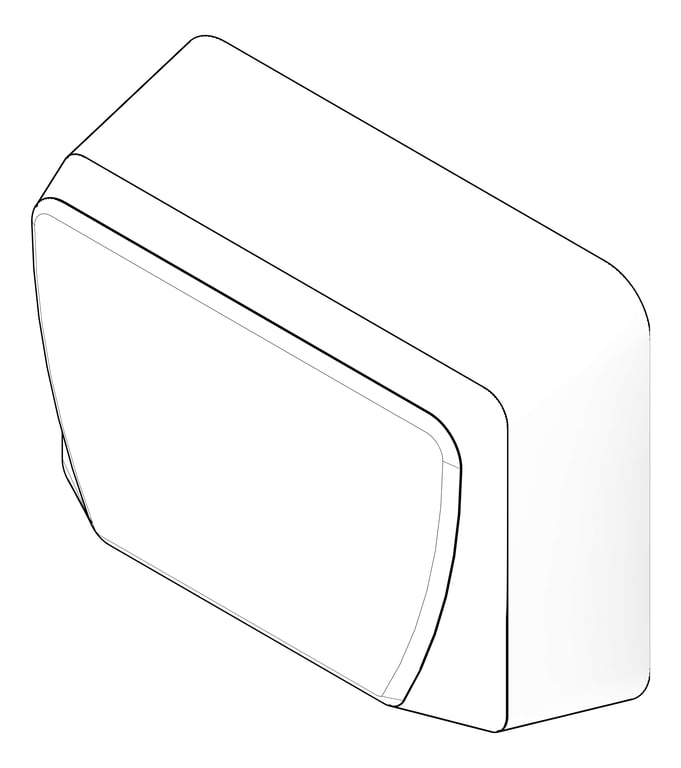 3D Documentation Image of HandDryer SurfaceMount ASI TurboADA