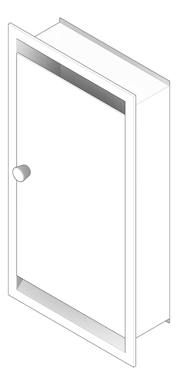 3D Documentation Image of BedPanCabinet Recessed ASI UrinalBottle