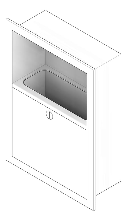 3D Documentation Image of SharpsDisposal Recessed ASI