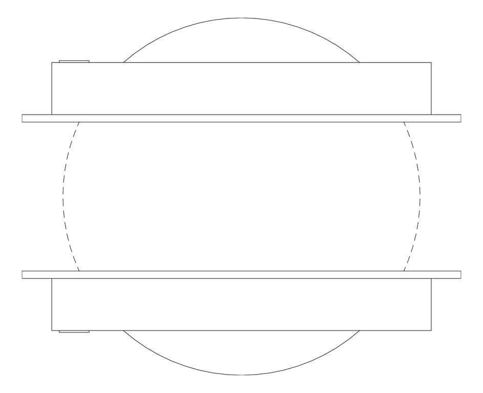 Plan Image of SpecimenPassBox Recessed ASI Turntable