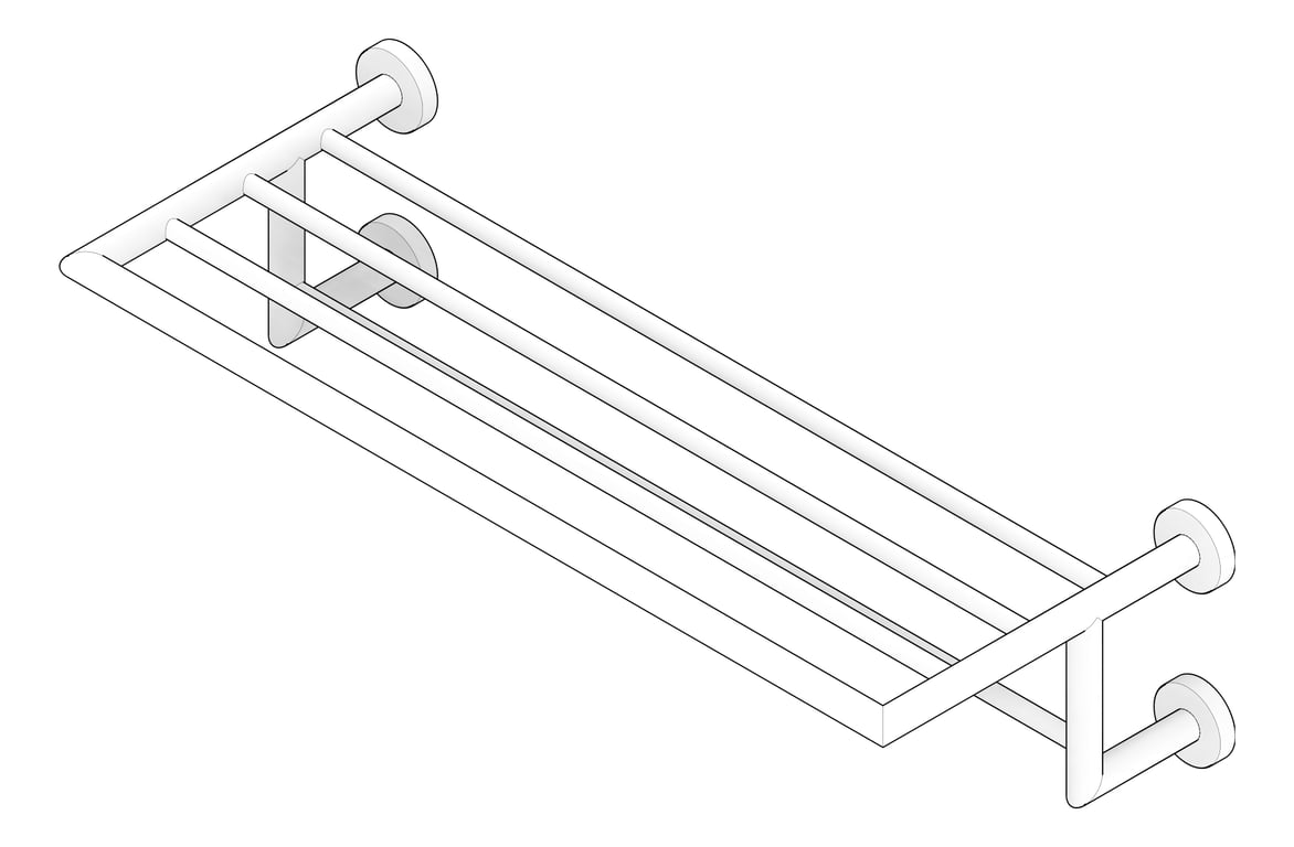 3D Documentation Image of TowelShelf SurfaceMount ASI