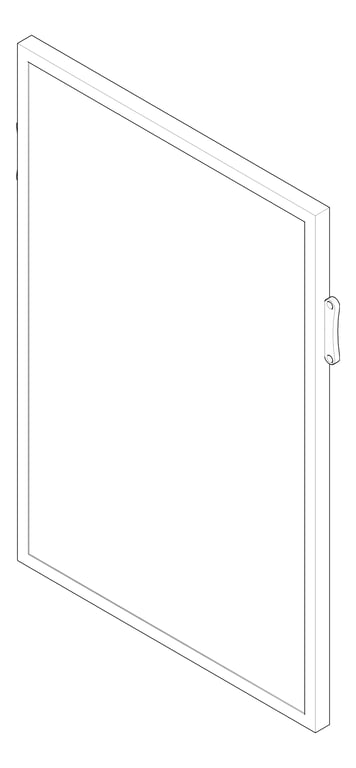 3D Documentation Image of Mirror PlateGlass ASI AdjustableTilt InterLokFrame