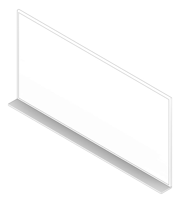 3D Documentation Image of Mirror PlateGlass ASI InterLokFrame Shelf