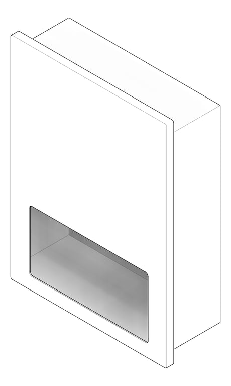 3D Documentation Image of PaperTowelDispenser Recessed ASI Piatto