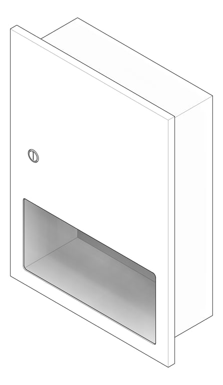 3D Documentation Image of PaperTowelDispenser Recessed ASI Simplicity