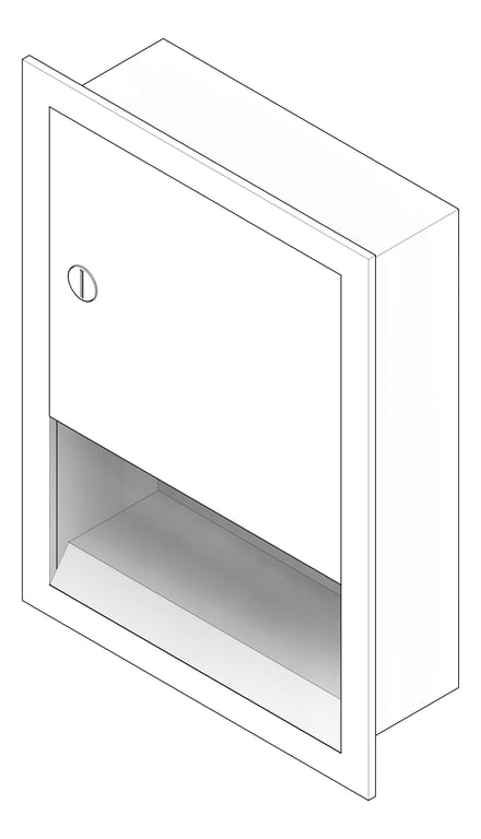 3D Documentation Image of PaperTowelDispenser Recessed ASI Traditional