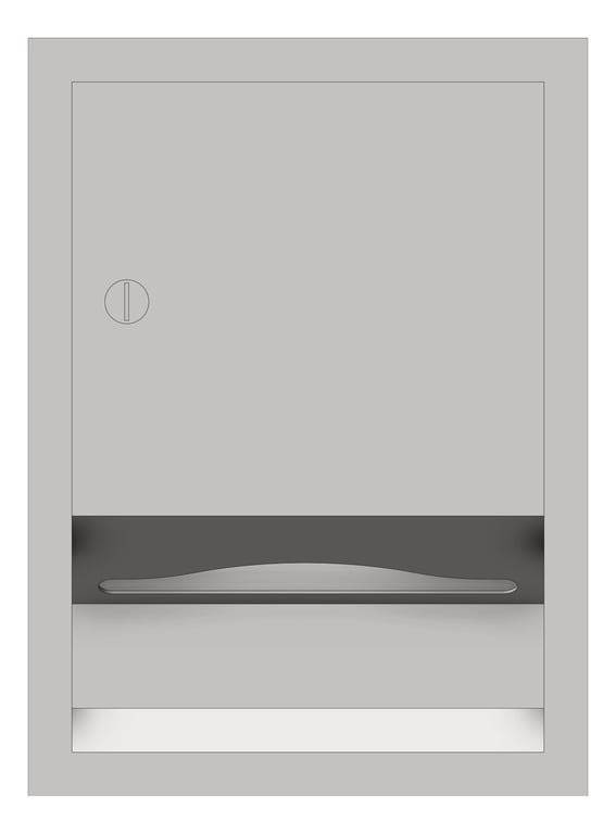 Front Image of PaperTowelDispenser Recessed ASI Traditional