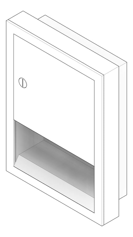 3D Documentation Image of PaperTowelDispenser SemiRecessed ASI Traditional