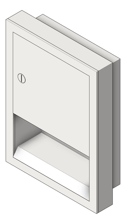 Image of PaperTowelDispenser SemiRecessed ASI Traditional