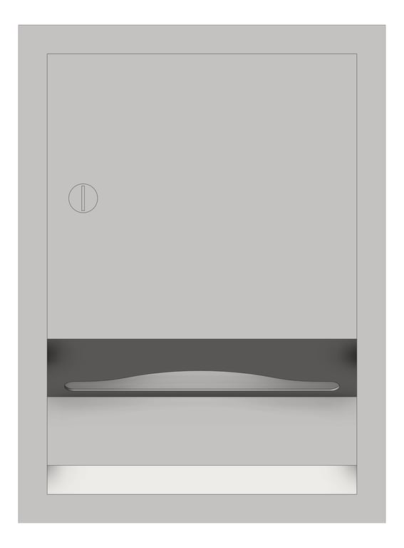 Front Image of PaperTowelDispenser SemiRecessed ASI Traditional