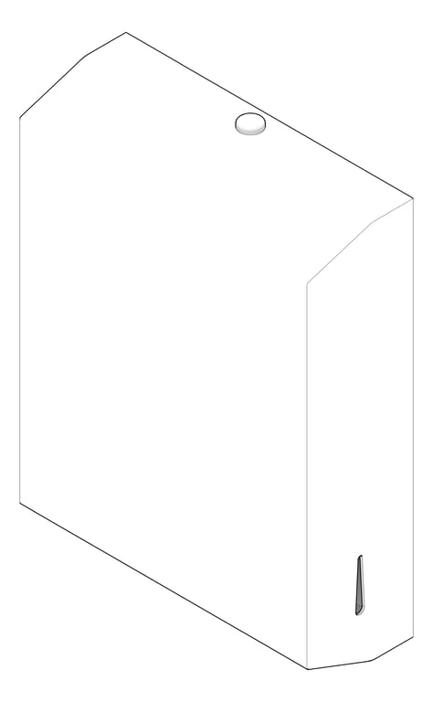 3D Documentation Image of PaperTowelDispenser SurfaceMount ASI Traditional FoldDown
