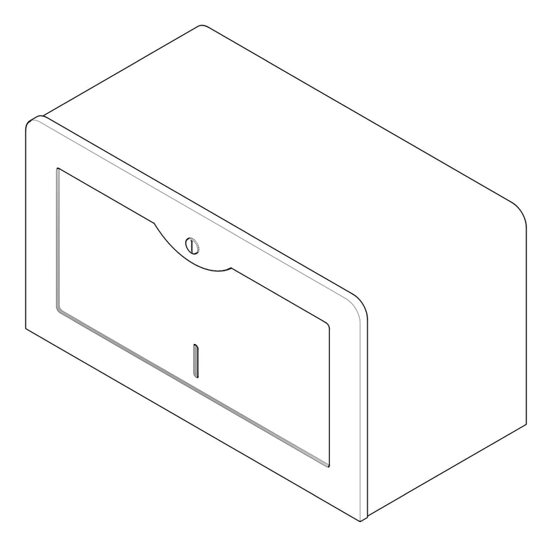 3D Documentation Image of PaperTowelDispenser SurfaceMount ASI Traditional SingleFold