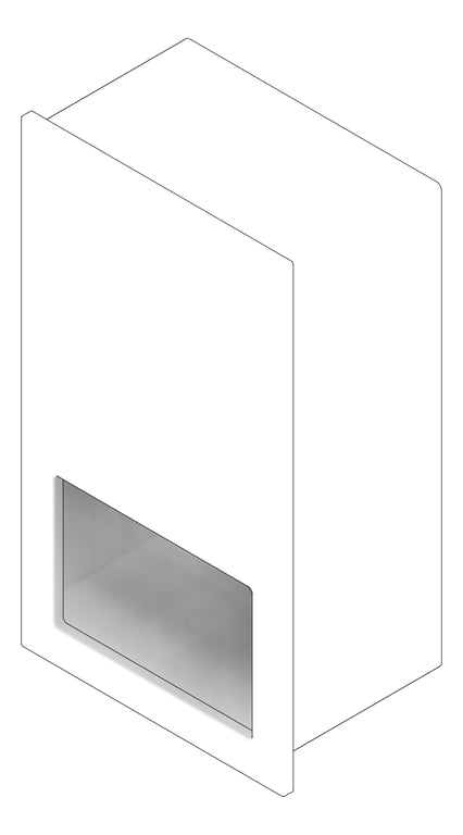 3D Documentation Image of RollPaperDispenser Recessed ASI Piatto Battery