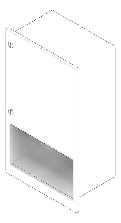 3D Documentation Image of RollPaperDispenser Recessed ASI Simplicity Battery