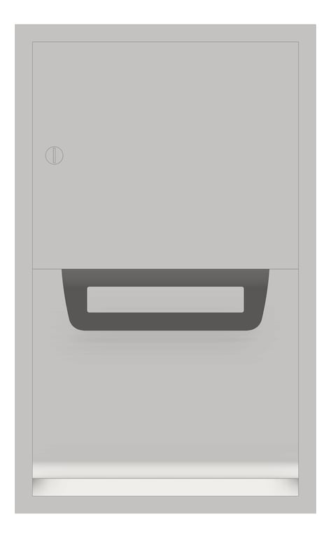 Front Image of RollPaperDispenser Recessed ASI Traditional Battery