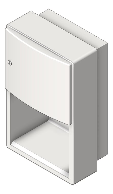 Image of RollPaperDispenser SemiRecessed ASI Roval Electric