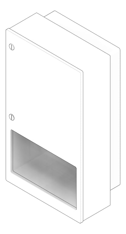 3D Documentation Image of RollPaperDispenser SemiRecessed ASI Simplicity Battery