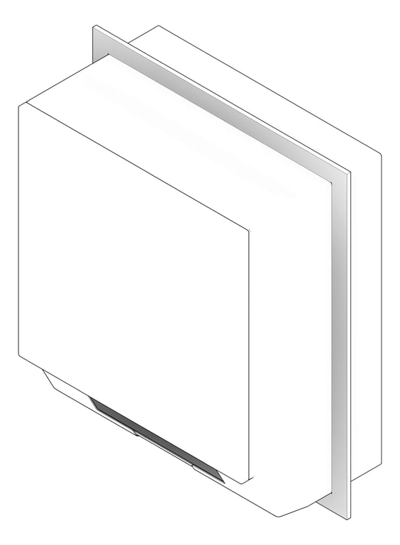 3D Documentation Image of RollPaperDispenser SemiRecessed ASI Simplicity Electric