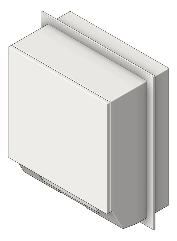 Image of RollPaperDispenser SemiRecessed ASI Simplicity Small Battery