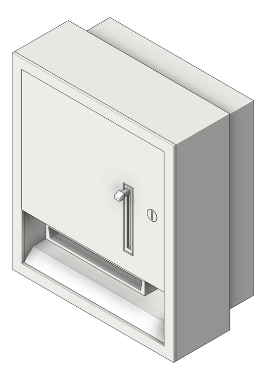 Image of RollPaperDispenser SemiRecessed ASI Traditional