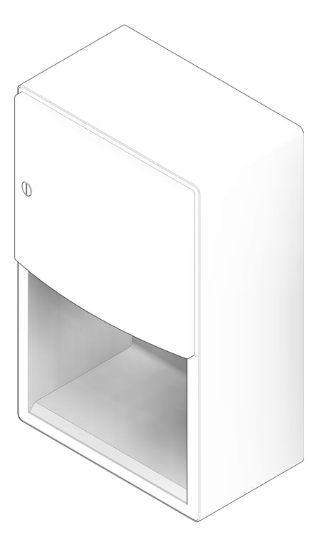 3D Documentation Image of RollPaperDispenser SurfaceMount ASI Roval Battery