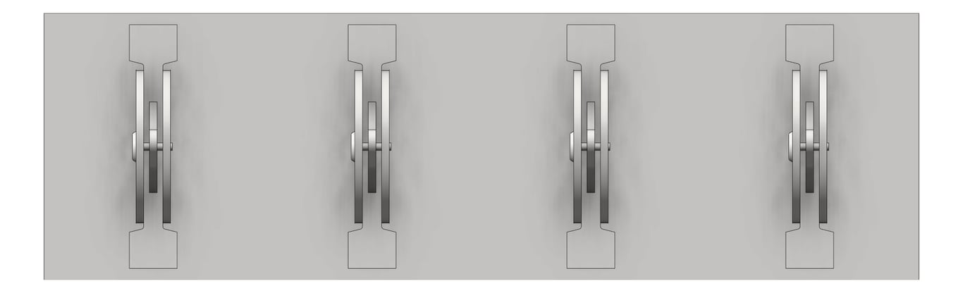 Front Image of ClothesHookStrip SurfaceMount ASI Security FrontFixed