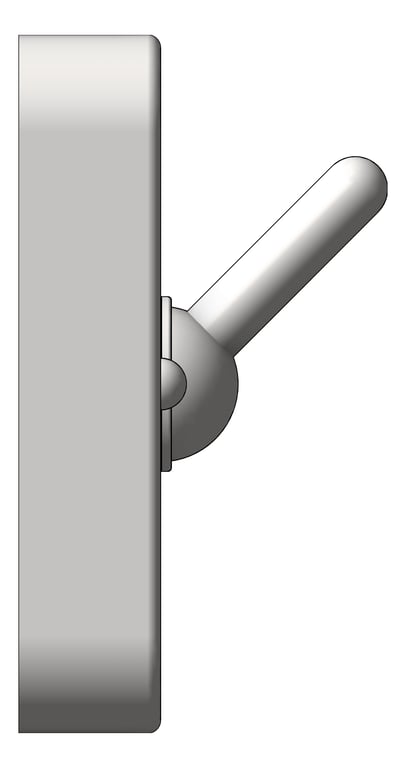 Left Image of ClothesHook SurfaceMount ASI Security TripBall FrontFixed