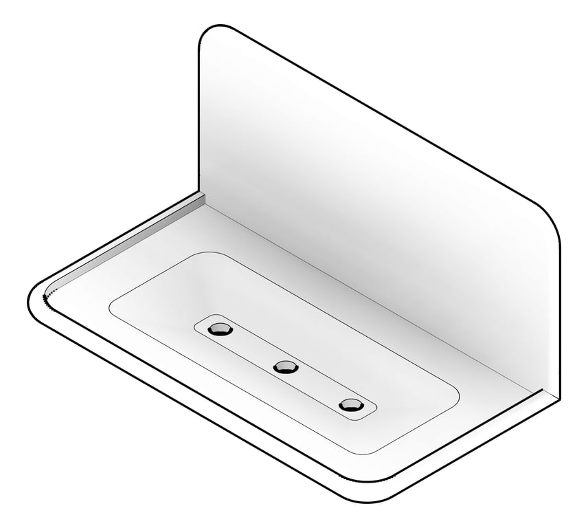 3D Documentation Image of SoapDish SurfaceMount ASI Security FrontFixed